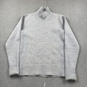 Arpenteur‎ Sweater Mens Small Gray Mock Neck Pullover 100% Wool Made in France